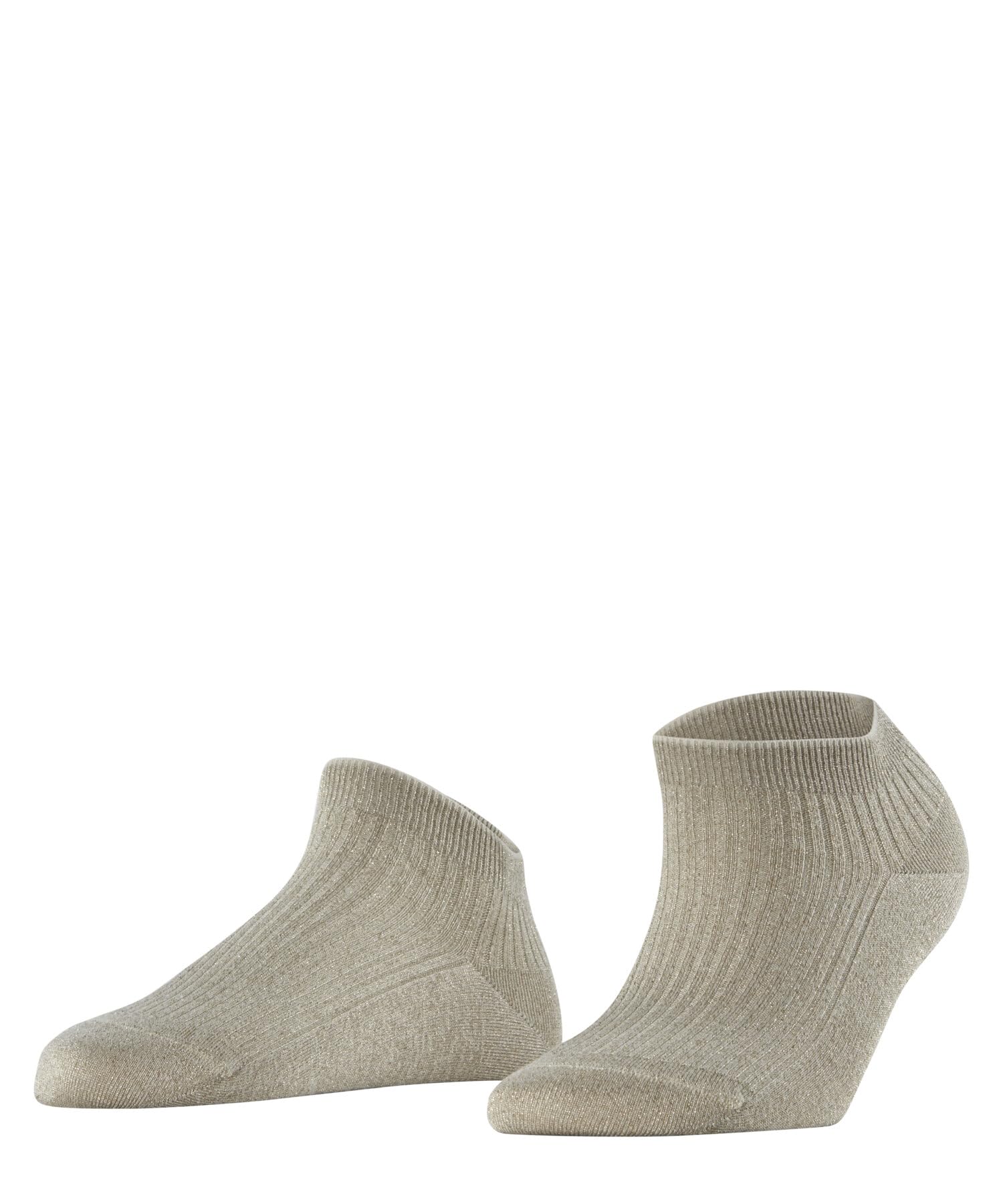 Falke Women's Grey Chrome 3460 Shiny Rib W Sn Viscose Low-Cut Plain Trainer Socks 1 Pair, 2.5-5