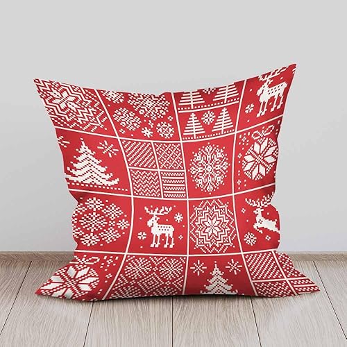 Miniatura 2 de Beabes Fundas de almohada, juego de 2 fundas de almohada decorativas para sofá, dormitorio, automóvil, sala de estar, patrón de suéter de punto,