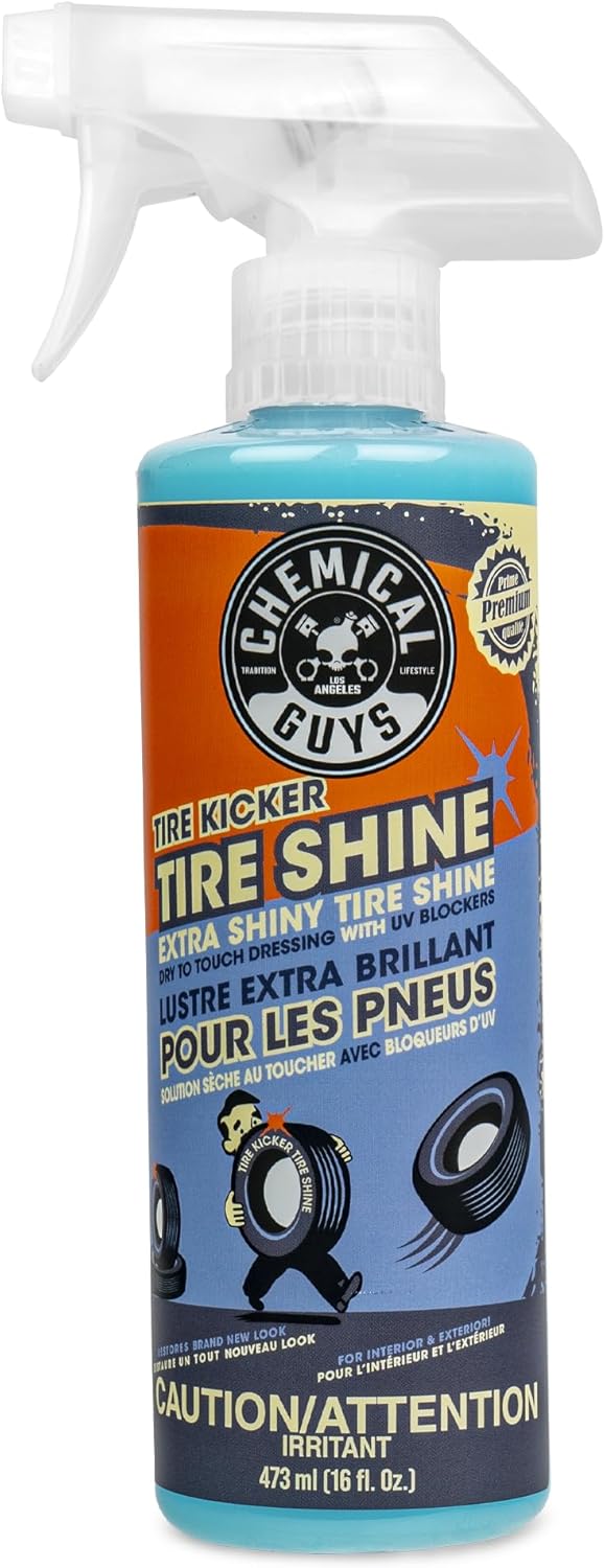 Chemical Guys Tire Kicker Sprayable Extra Glossy Tire Shine (Works on Rubber, Vinyl & Plastic), Great for Cars, Trucks, SUVs, Motorcycles, RVs & More, 473 ml