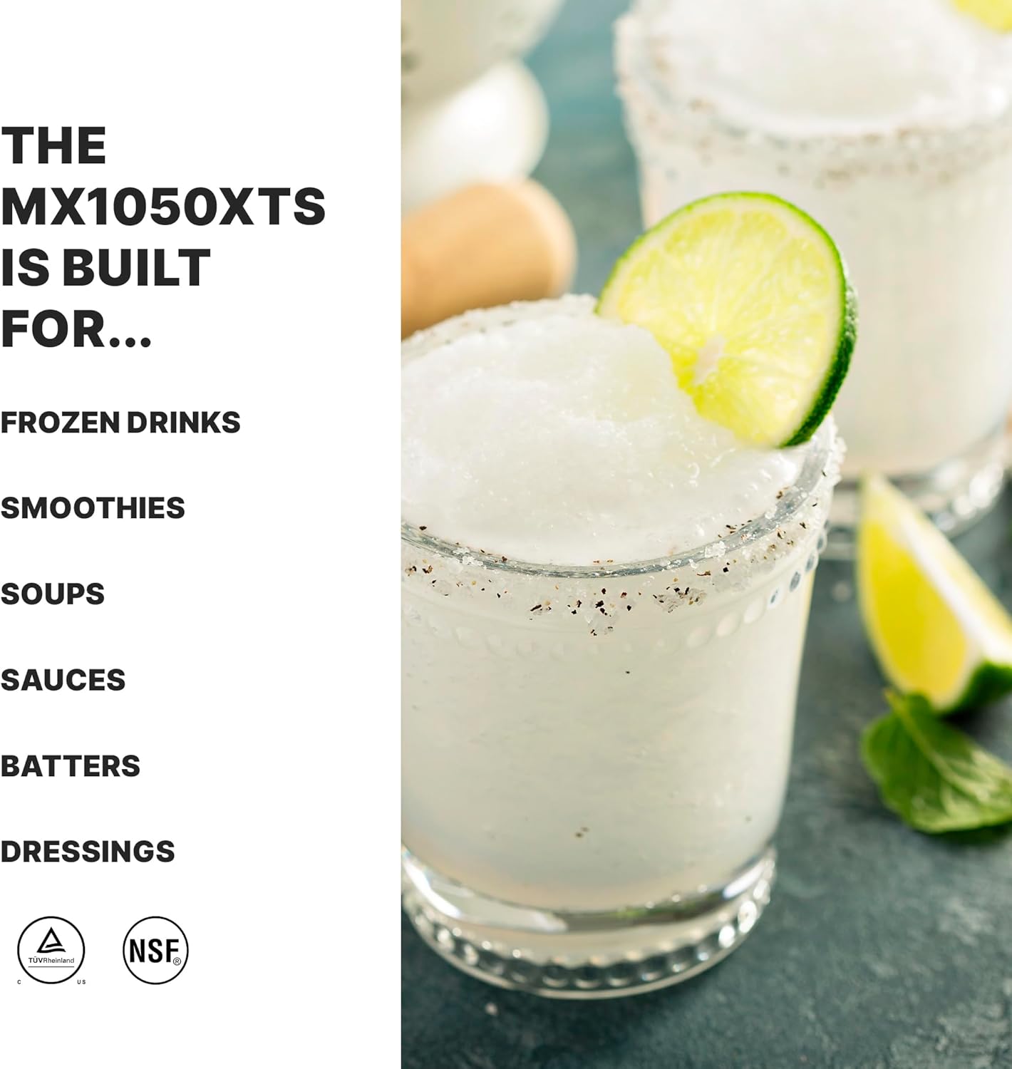 Waring Commercial MX1050XTX 3.5 HP Blender with Electronic Keypad Controls, Pulse Feature and a 64 oz. BPA Free Copolyester Container, 120V, 5-15 Phase Plug