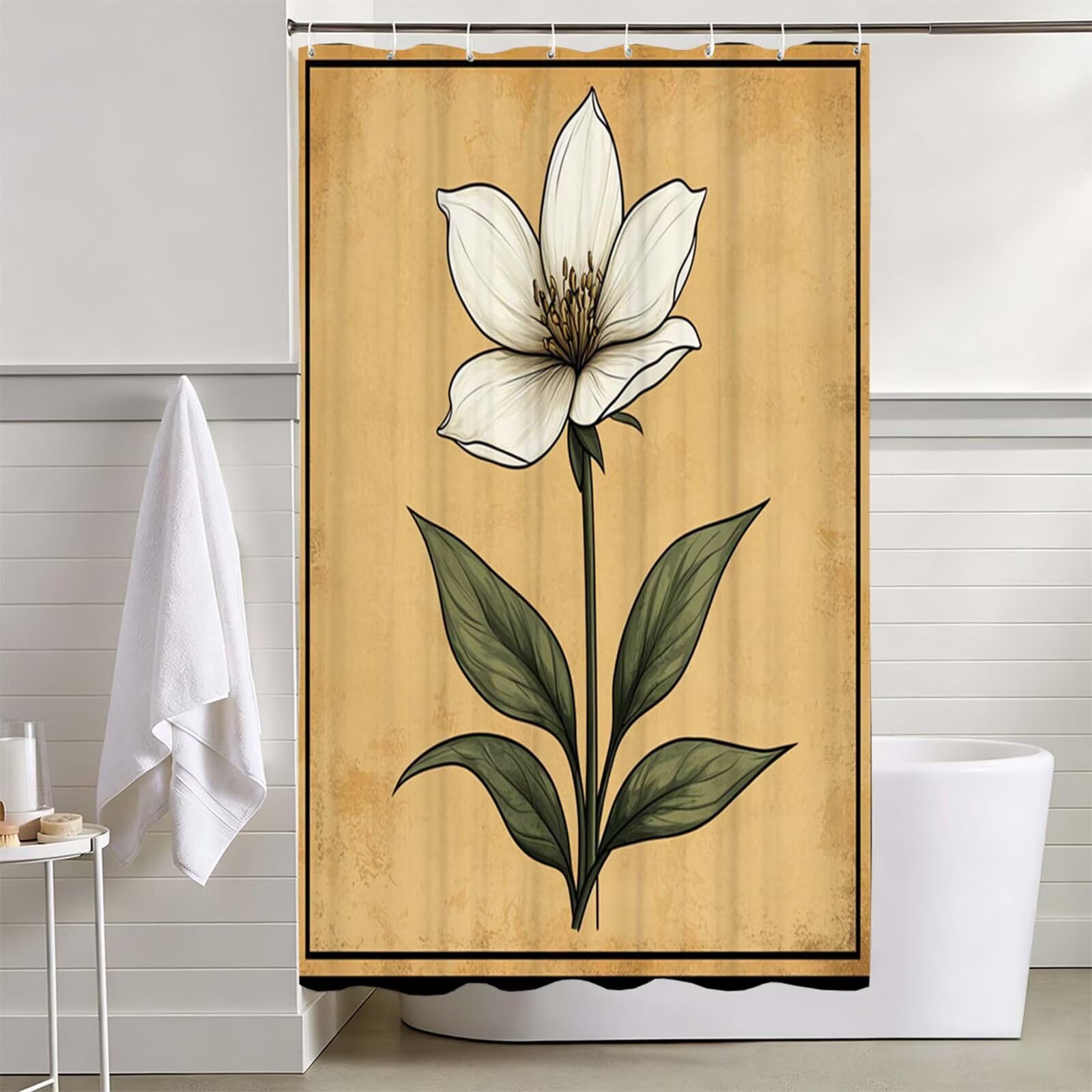 Weiß Duschvorhang, 180x180cm Duschvorhang Badewanne L-140