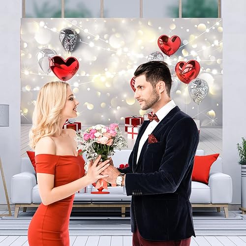 Miniatura 3 de Alltten Telones de fondo de 8 x 6 pies para fotografía del día de San Valentín para fotografía de San Valentín, decoración del día de San Valentín