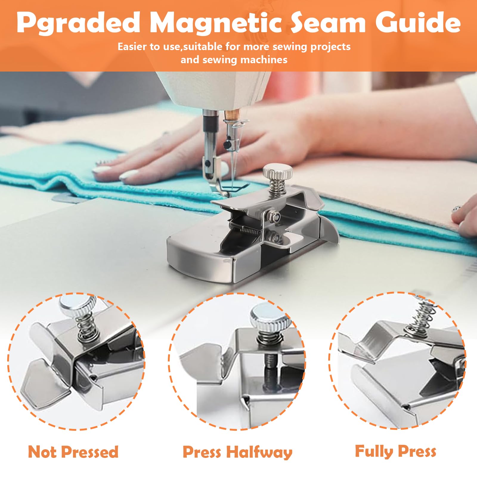 Magnetische Nahtführung Für Nähmaschinen | Justierbarer Stichführer Silber