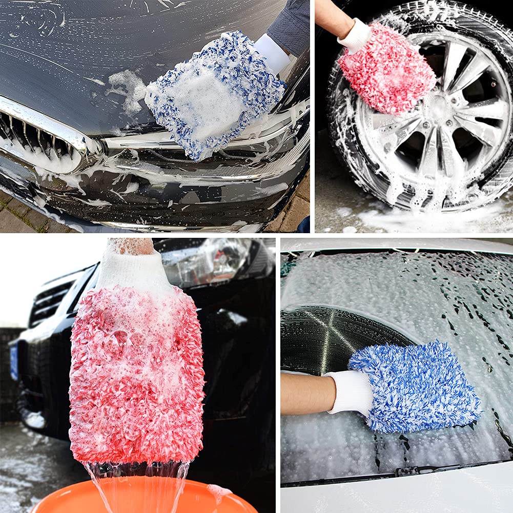 Muc-Off Guanto Lavaggio Bici 2-in-1 | Microfibra Premium Per Pulizia Profonda | Design A Nido D'Ape - Foto 4