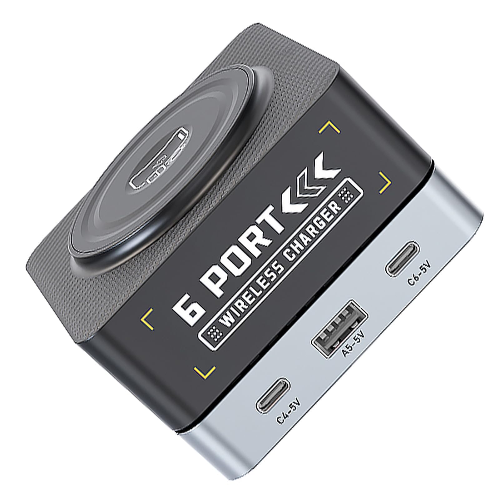 Domary WIELOFUNKCYJNA STACJA ŁADOWANIA 7 W 1 USB PD BEZPRZEWODOWE ŁADOWARKI MAGNETYCZNE DO WIELU URZĄDZEŃ SZYBKA ŁADOWARKA BIUROWA Z INTELIGENTNYM ROZDZIAŁEM ZASILANIA DLA PODRÓŻY DO