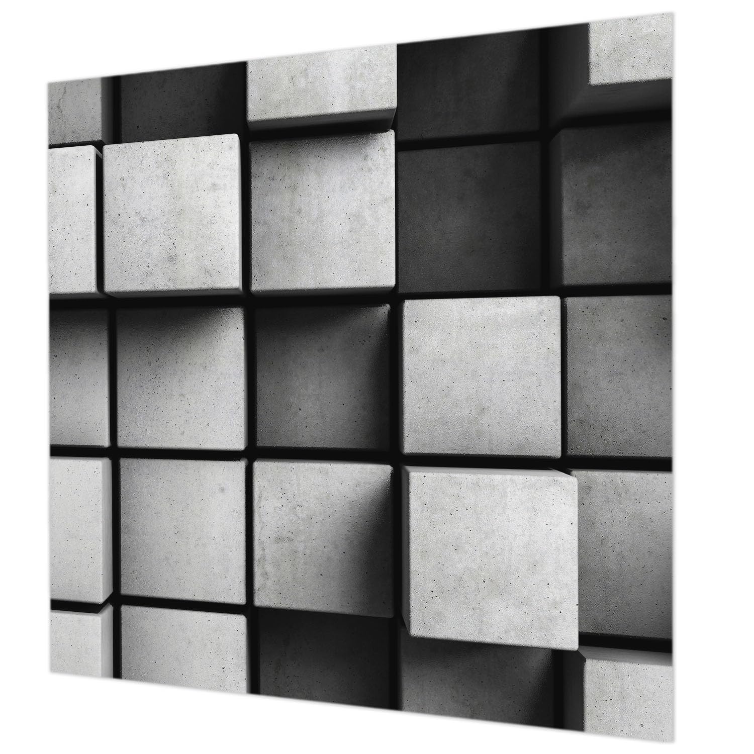Tapisserie intissée haut de gamme 250x250 cm à motif cubes géométriques
