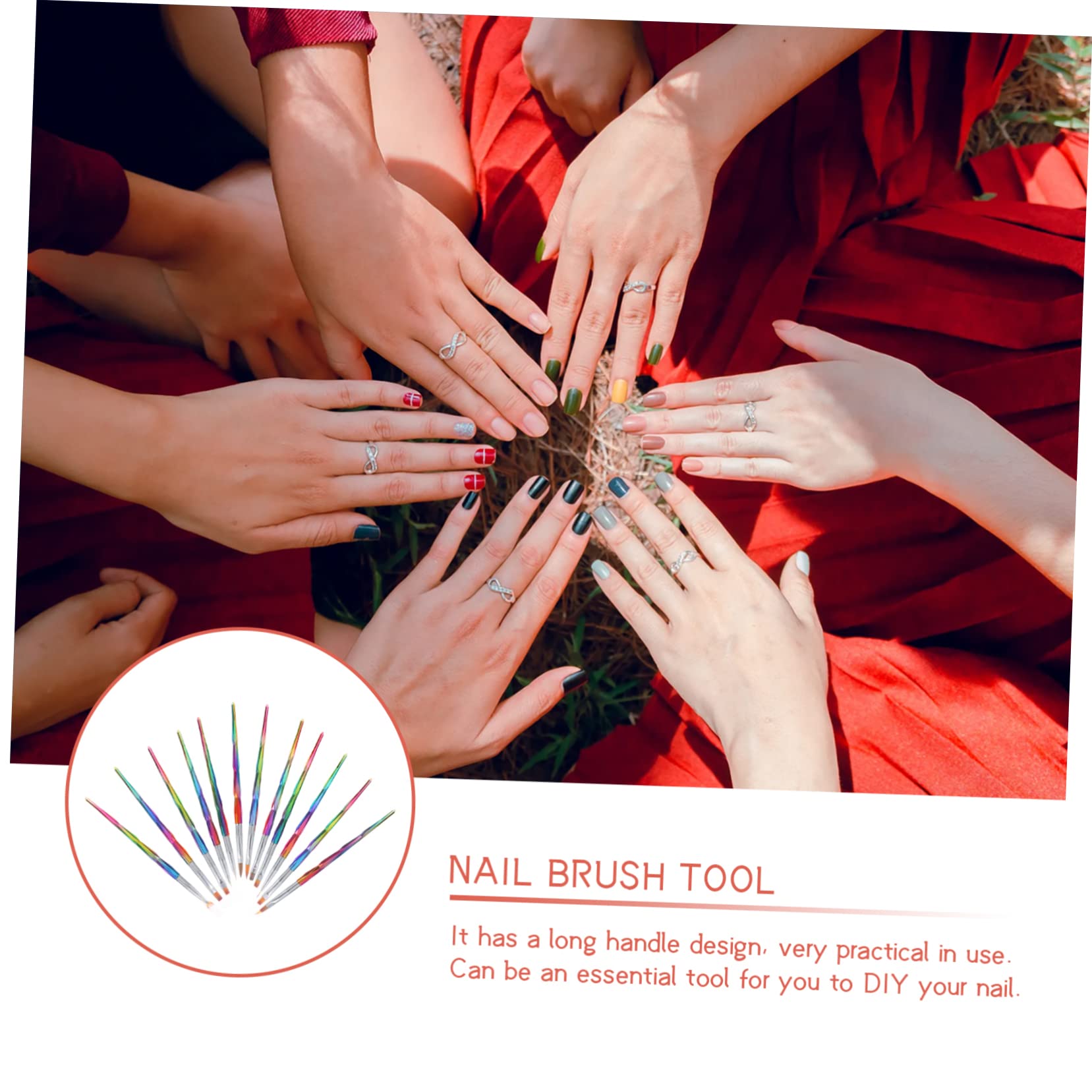FRCOLOR 24pezzi Per Nail Art Professionali Per Manicure e Decorazioni Unghie Per e Versatili