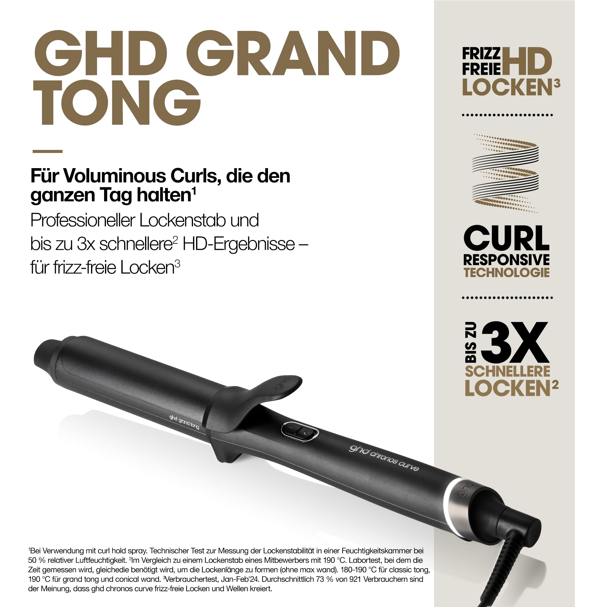 ghd chronos curve Lockenstab mit Klemme: smarter Curler für Locken & Wellen