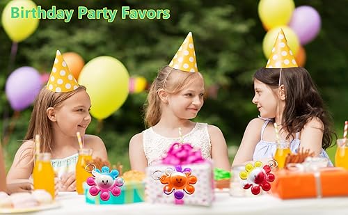 Miniatura 3 de Paquete de 12 llaveros para ansiedad de pulpo a granel para adolescentes y niños, suministros de fiesta de cumpleaños, regalos de verano para