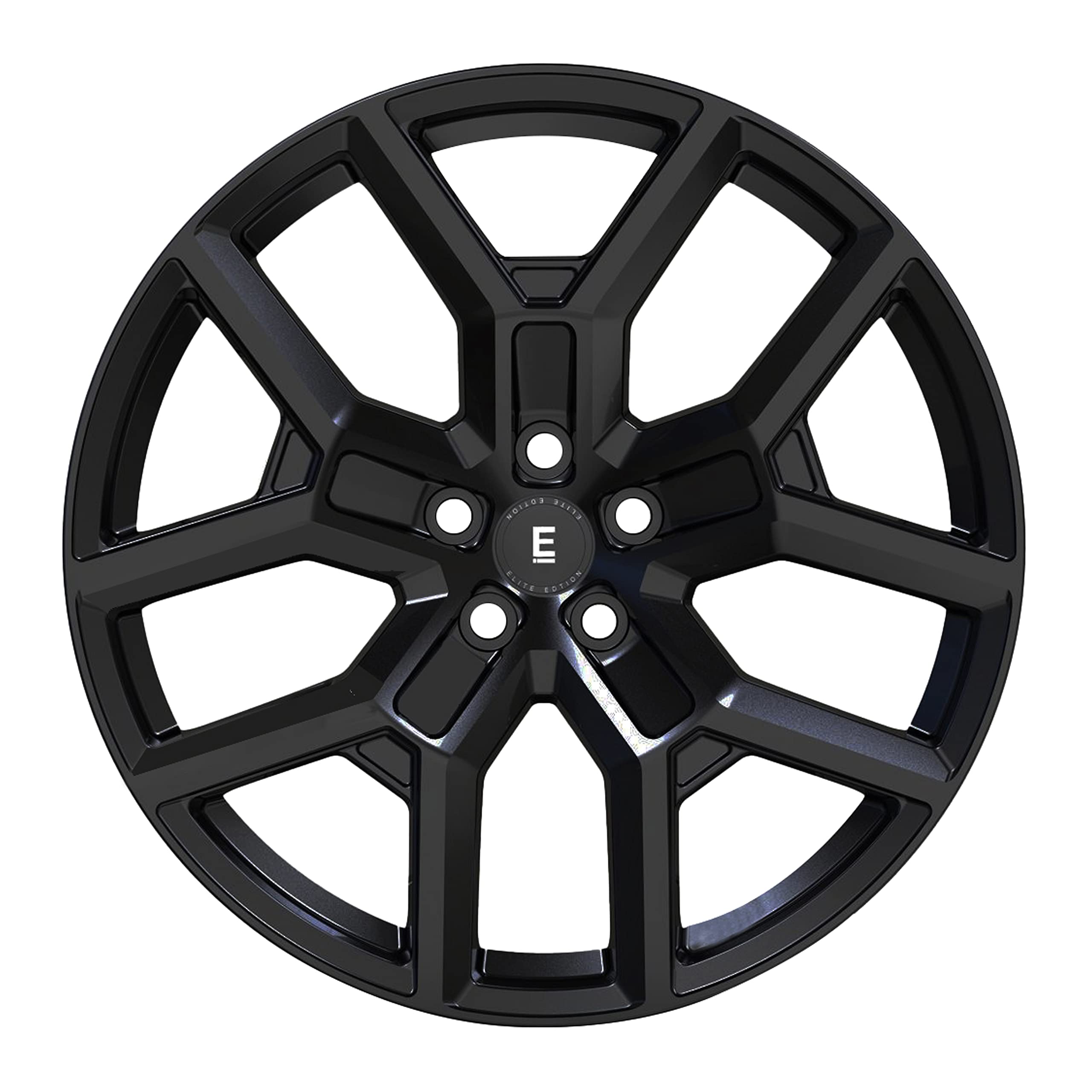 Elite International Motors 22 Inch Rims Matt Black, Set of 5 Pcs
