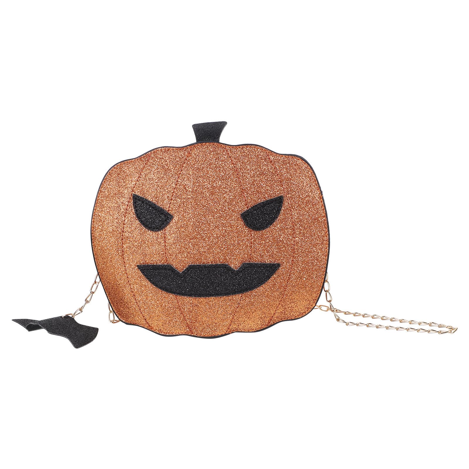 VICASKY Borsa Donna Halloween a Forma di Zucca, Oro, PU