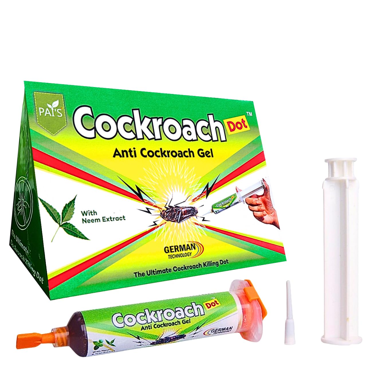 Cockroach Dot | Anti Cockroach gel with Neem extract(40gram) | Roach control | gel Bait with Easy to Use Injection