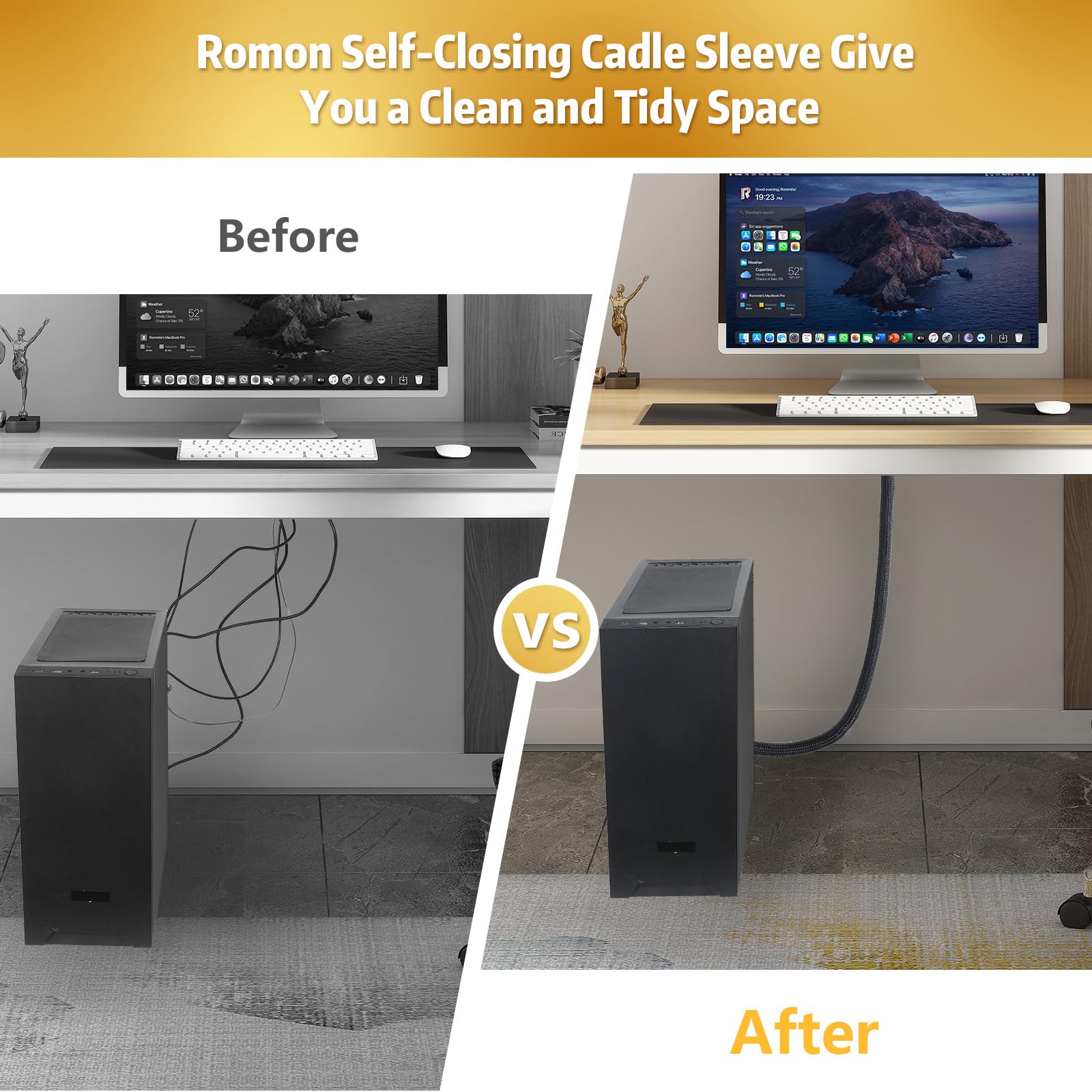 Romon 3M gevlochten kabelmantel, 16 25 mm, flexibel, zelfsluitend, op