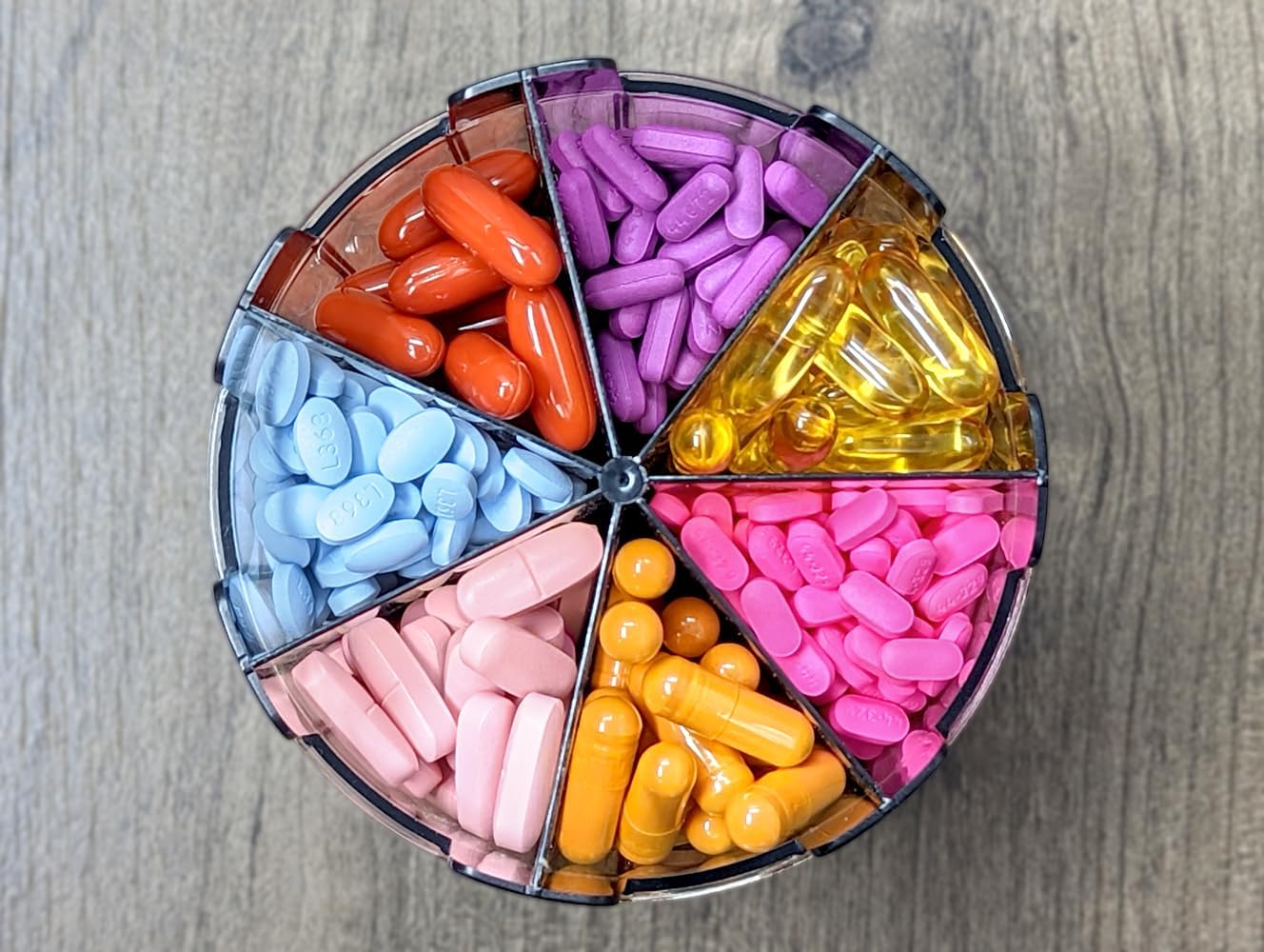 Monster & Monster Jr Supplement Medication Pill Dispensers 2 Pack with Labels, Extra Large and Small Pill Container Bottles Handle Almost Any Supplement, Easy to Dispense (Monster & Monster Jr.)