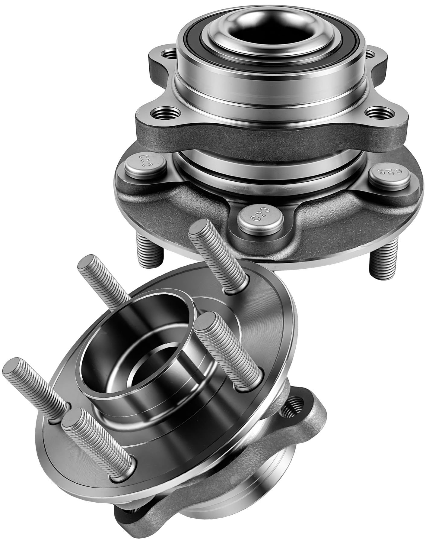 Photo 1 of 2 Pcs 512498 Front or Rear Wheel Bearing Hub Assembly Compatible with Ford Fusion 2013-2020, Police Responder Hybrid 2019-2020, Ssv Plug-in Hybrid 2019-2020, for Lincoln Mkz 2013-2016, 5 Lugs