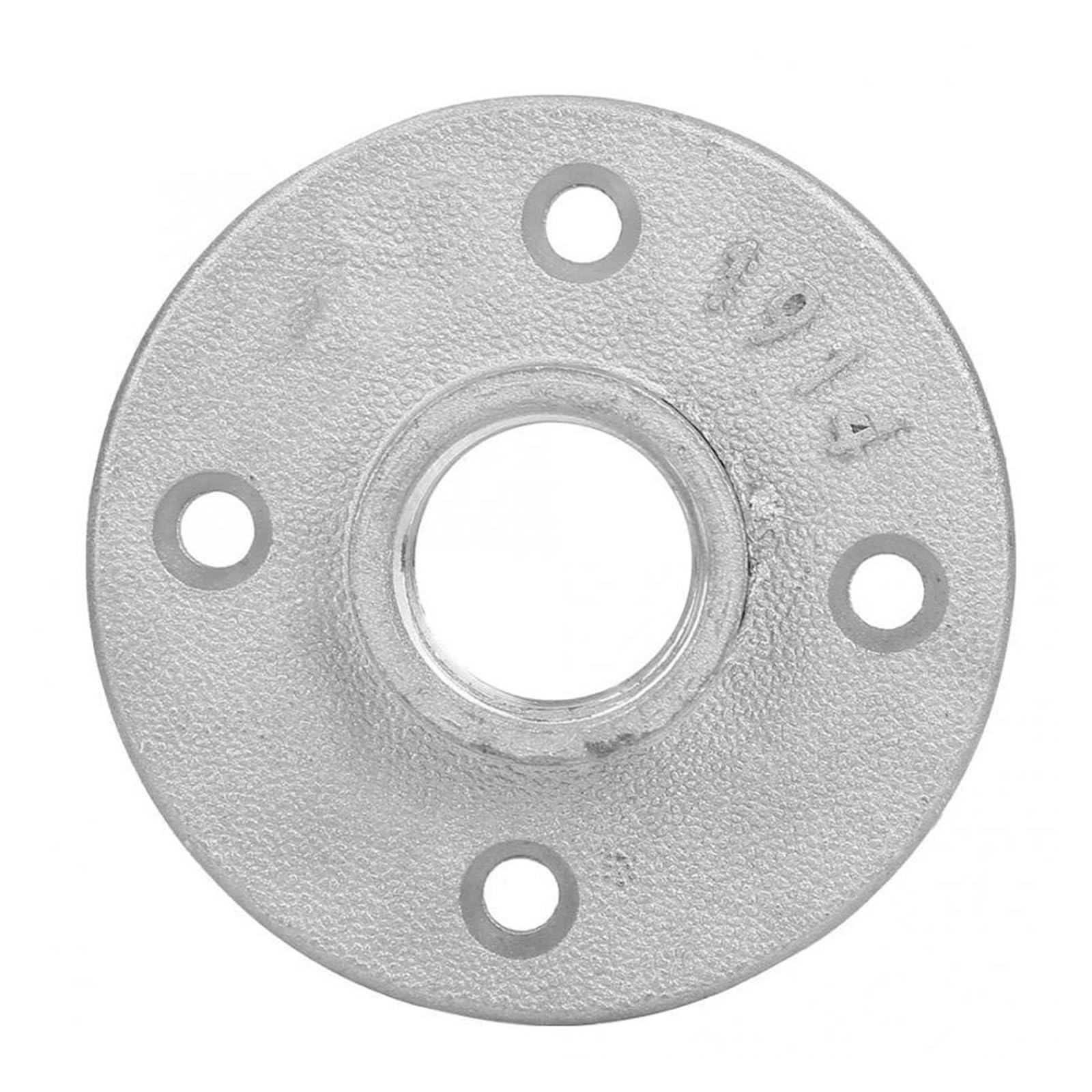 10 piezas de brida de hierro fundido plateado DN20 4 agujeros 3/4 ''accesorios de tubería de rosca británica