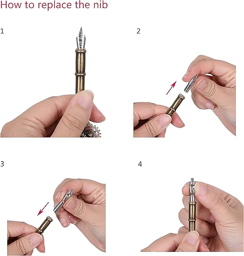 Miniatura 11 de Juego de bolígrafo y tinta, juego de plumas para caligrafía, regalo de Navidad para amantes de la escritura a mano, regalo de cumpleaños (Bule)