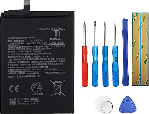 Batería BN61 compatible con Poco X3 (no compatible con Poco X3 NFC) con herramientas