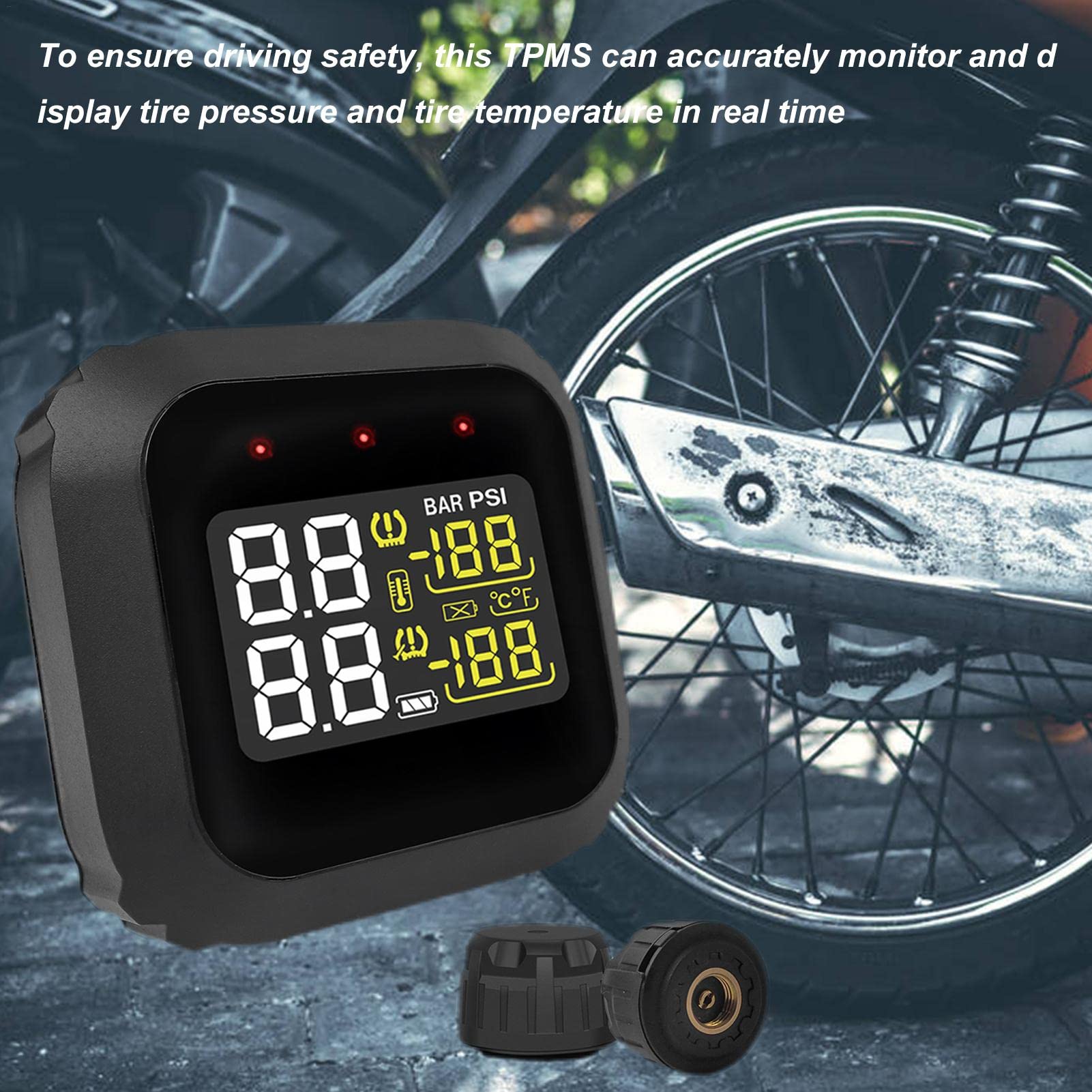 contrôle la Pression des pneus Moto, écran LCD en Temps réel, Pression des