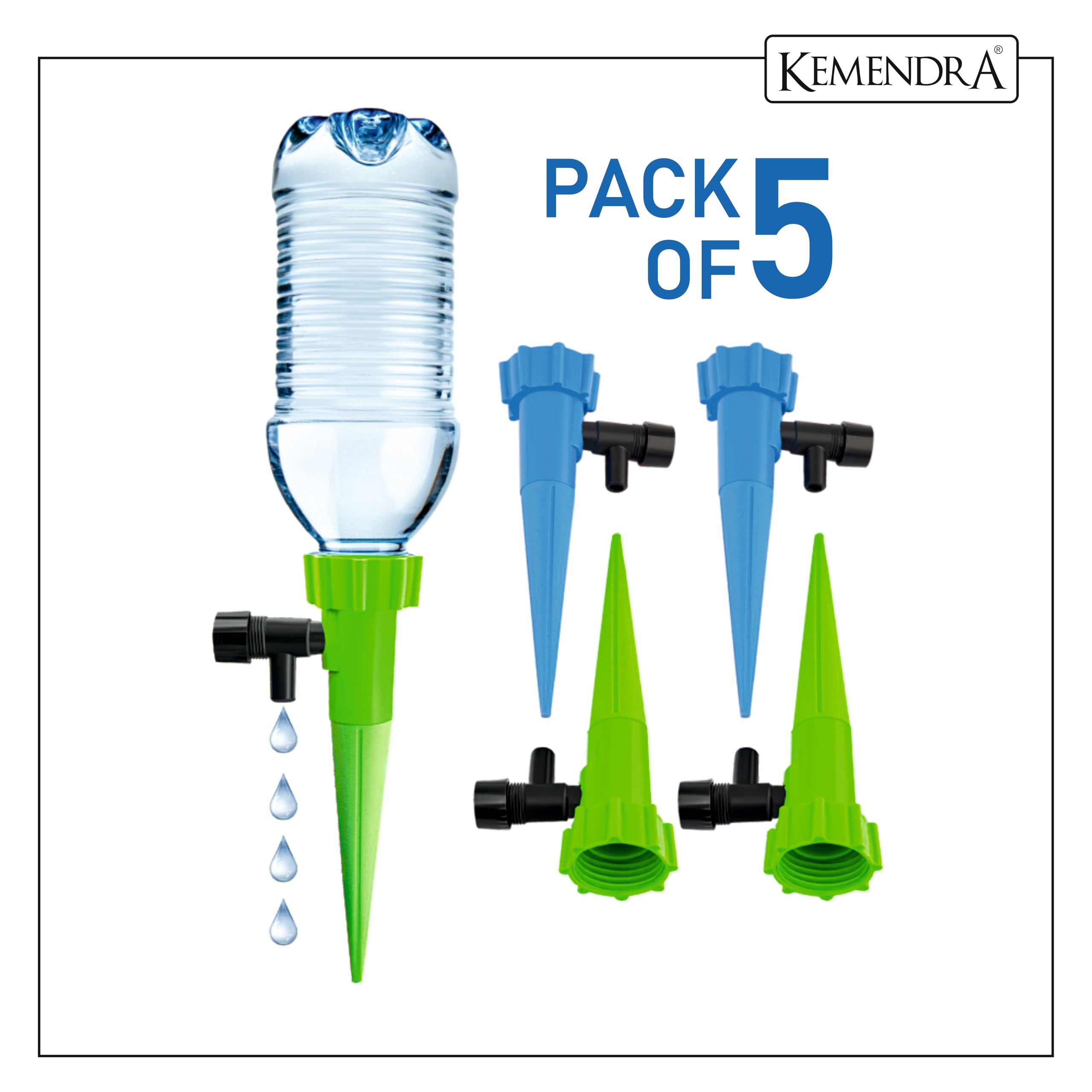 Kemendra® Drip Irrigation kit for Home Garden plants, Self-Watering Spikes Plants, Automatic Water Devices For Plant with Slow Release Control Tap Drip Irrigation (Pack - 5) - Image 3 thumbnail