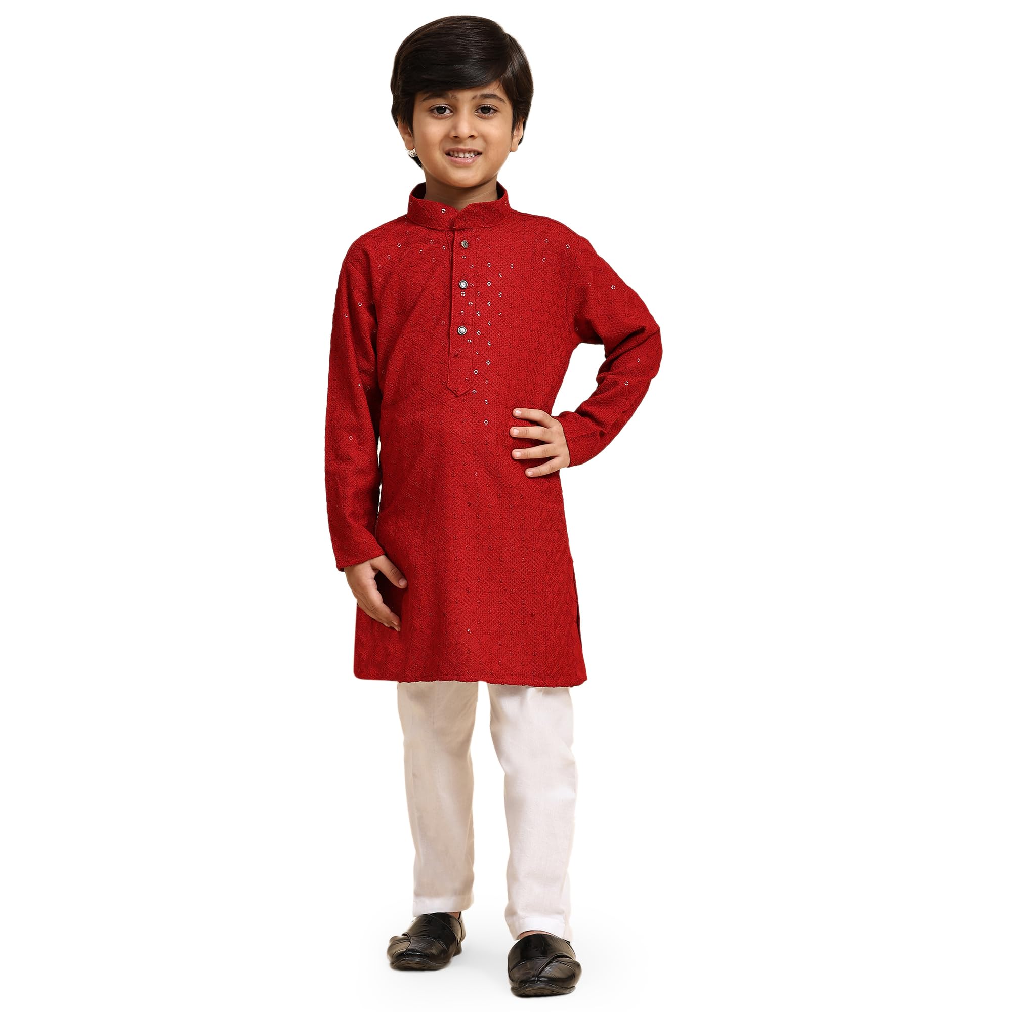 Pro-Ethic Style DeveloperBoys Cotton Kurta Set For Kid's Indian Traditional Wear | Cotton Kurta Set (S-227)
