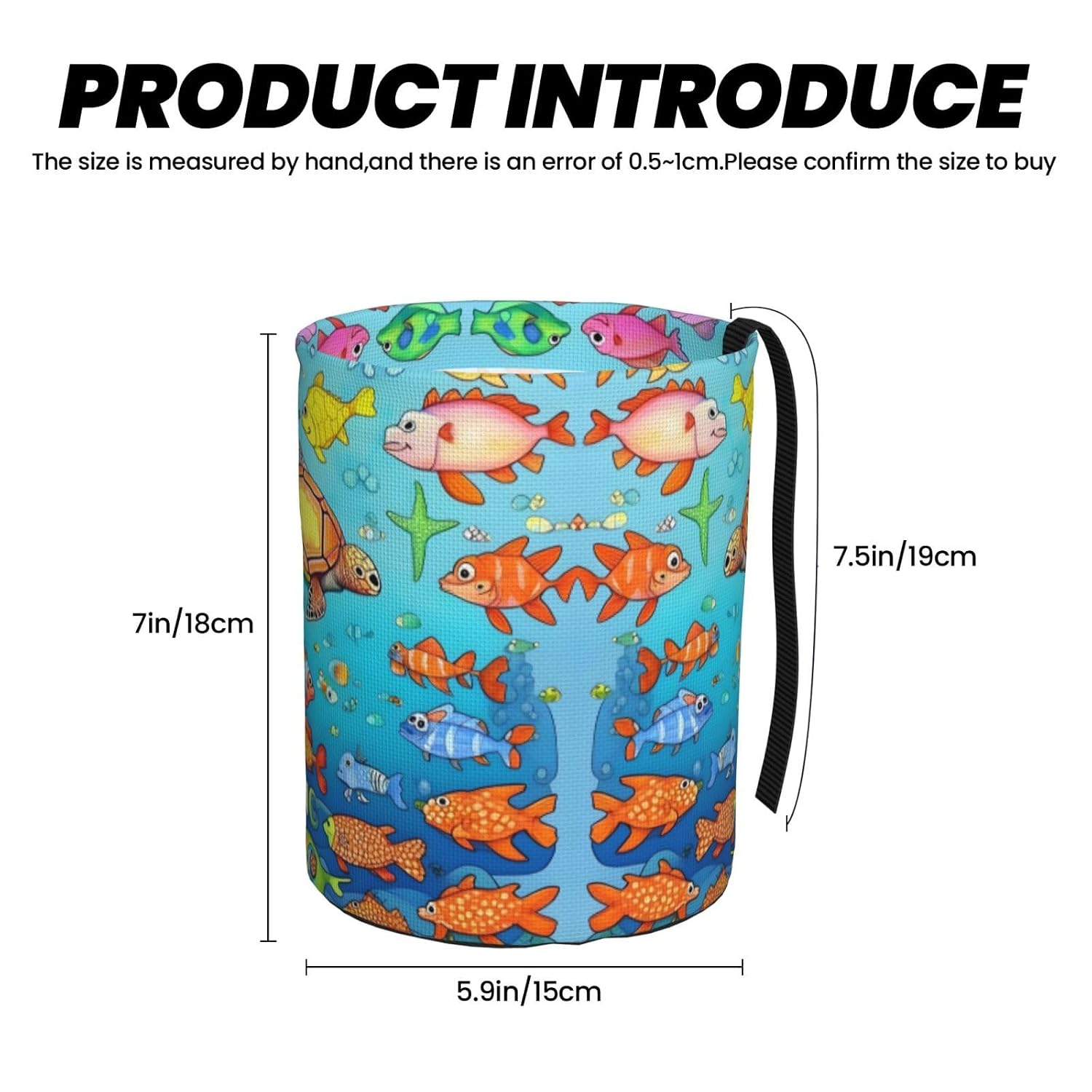 Turtle and Fish Car Trash can, Hanging Foldable car Trash can, car Storage Box Accessories, Suitable for Travel SUV Truck Sedan image 3