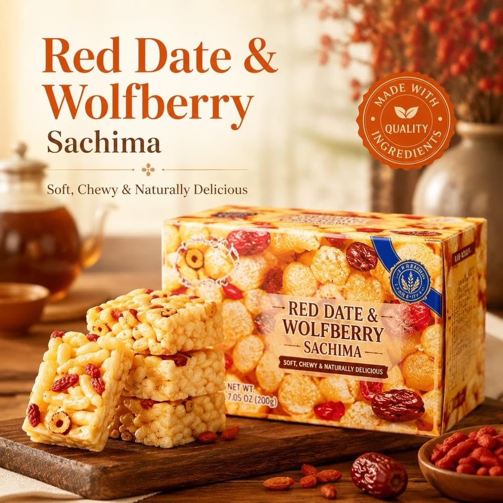 Caja de refrigerio suave y masticable con pasas y dátiles rojos