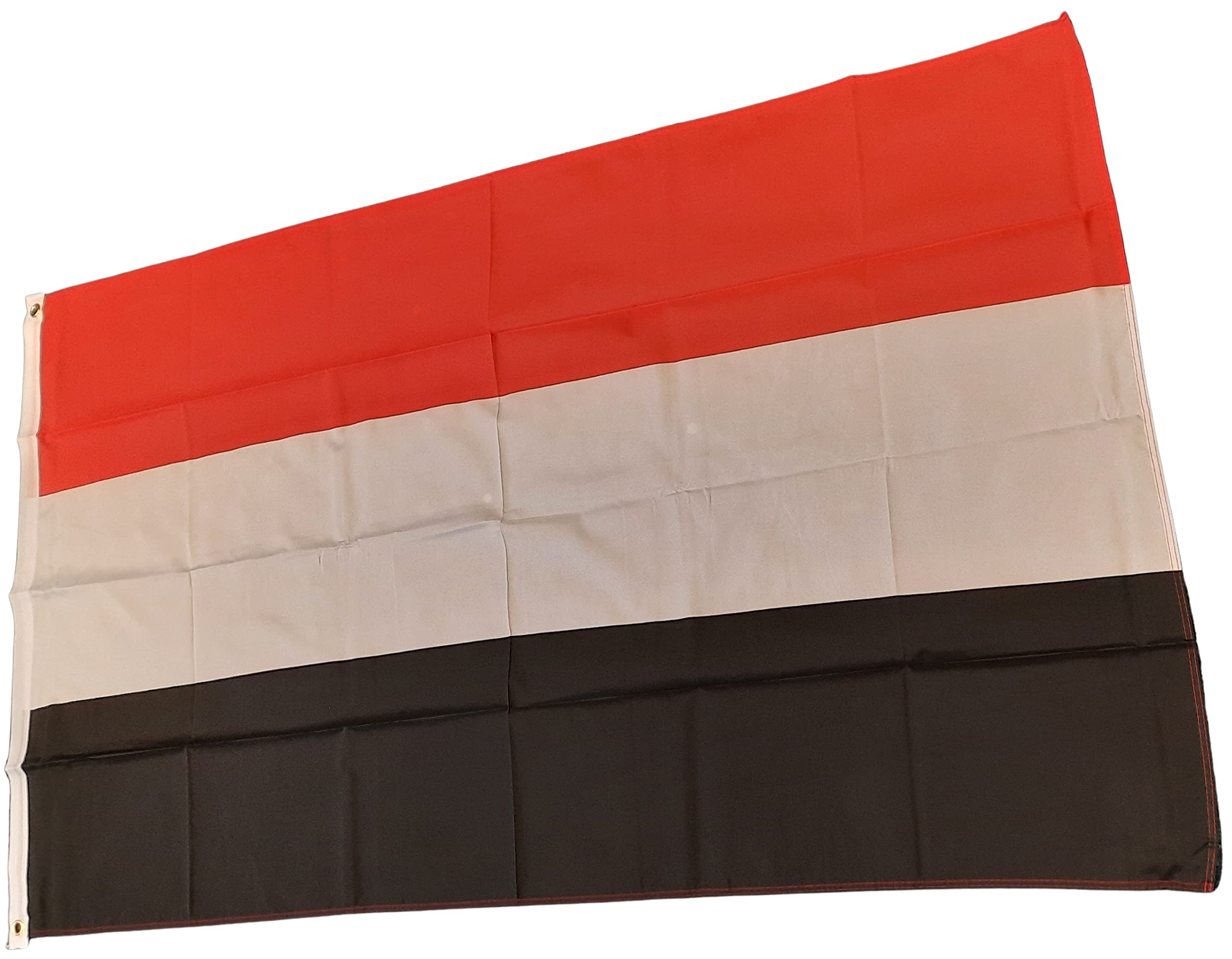 Yemen Flag 5ft x 3ft 75d Premium Polyester Suitable For Flagpoles | Strong Polyester 5x3 foot material large flag banner with two metal Eyelets