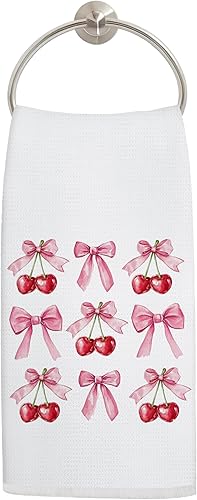 Miniatura 12 de Coquette Bow Lemon - Toallas de cocina con diseño retro de limón amarillo para decoración de baño, fácil de apretar, paños de cocina para platos de