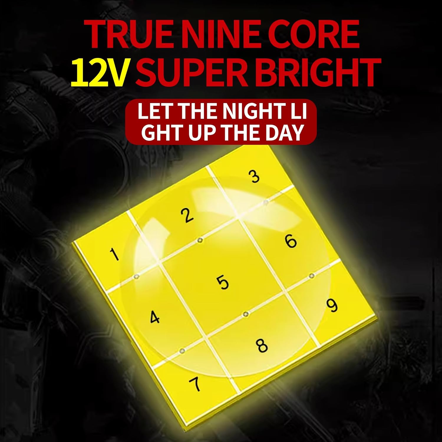 High Power Coon Hunting Lights, Motion Sensor Mining LED Headlamp for Hunters, Super Bright High Lumens Rechargeable Headlight, Waterproof Head Spotlight Torch for Fishing Camping