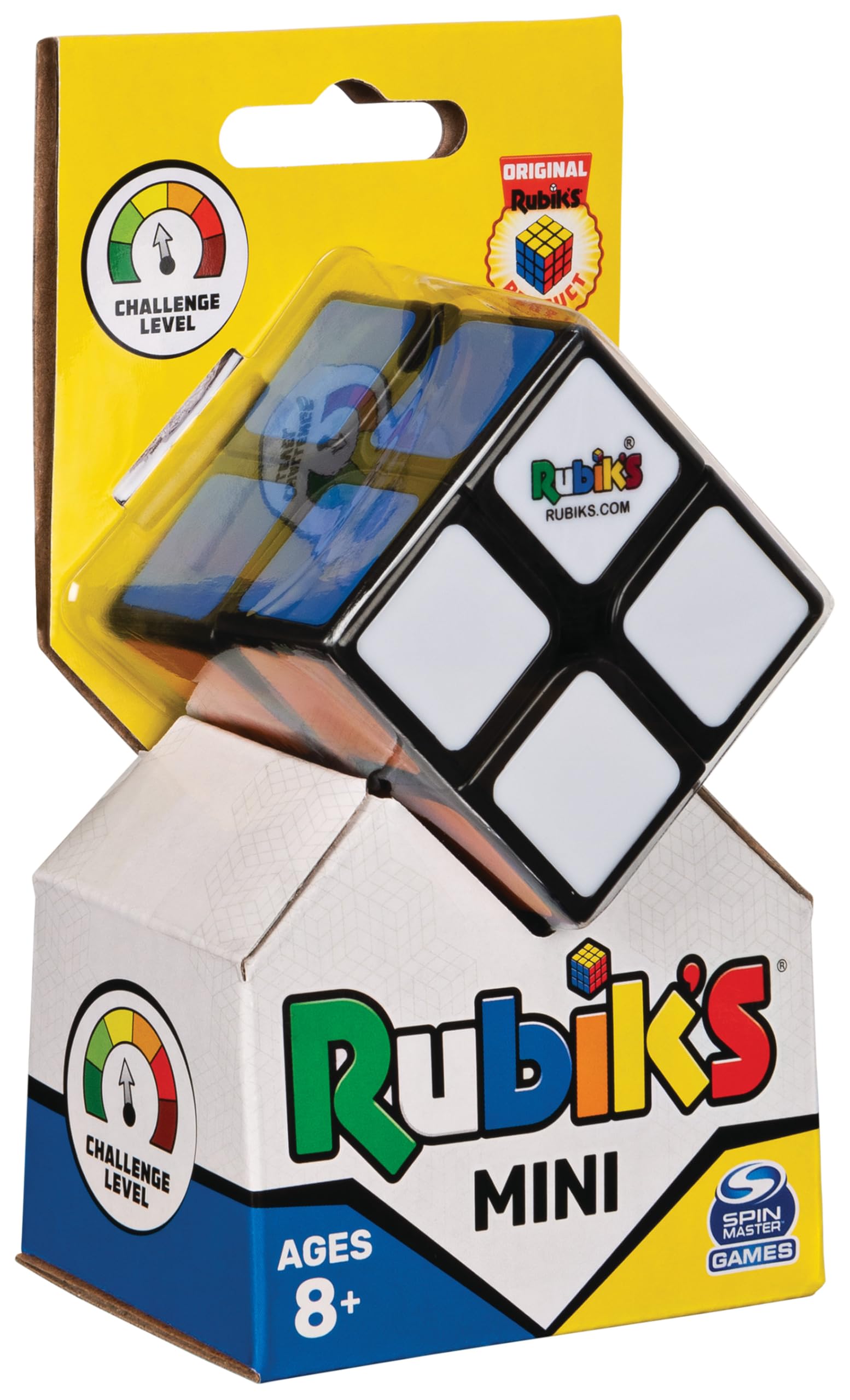 RUBIK'S SPIN MASTER il Cubo di Rubik's 2X2 MINI L'Originale Rompicapo Professionale Tascabile 8+