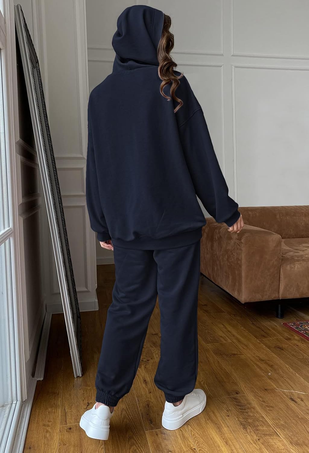 Fixmatti Women Hoodies Tracksuit Long Sleeve Sweatshirts Jogger Pant 2 Piece Outfits - Image 5