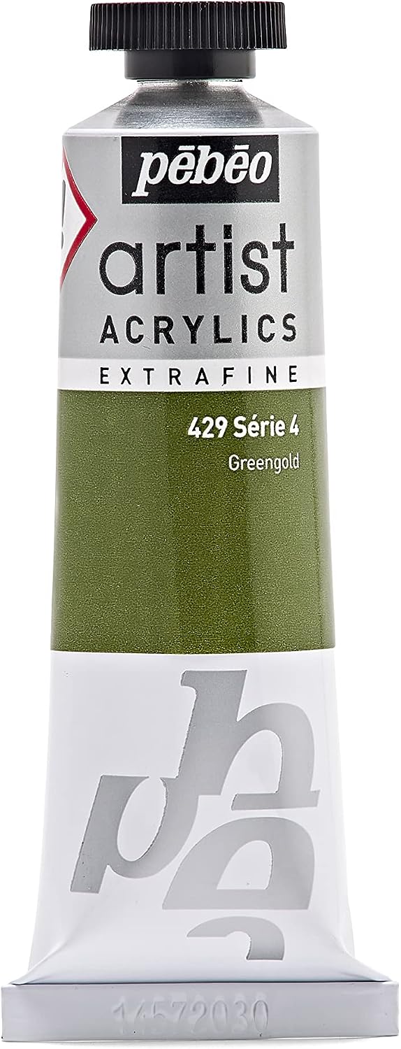 PEBEO 37 ml Artist Acrylics, Green/Gold