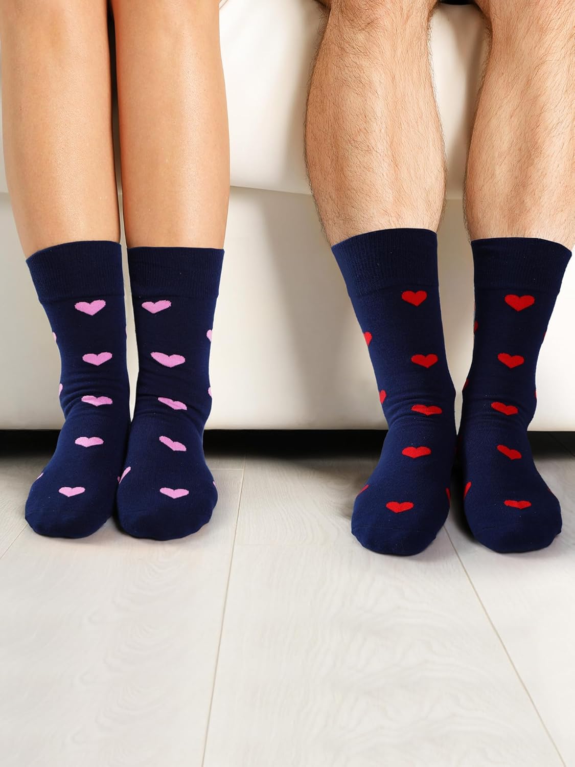 Syhood 2 Pairs Valentines Day Socks for Men Women Gifts Galentine's Cotton Socks for Birthday Basket Stuffers - Image 2