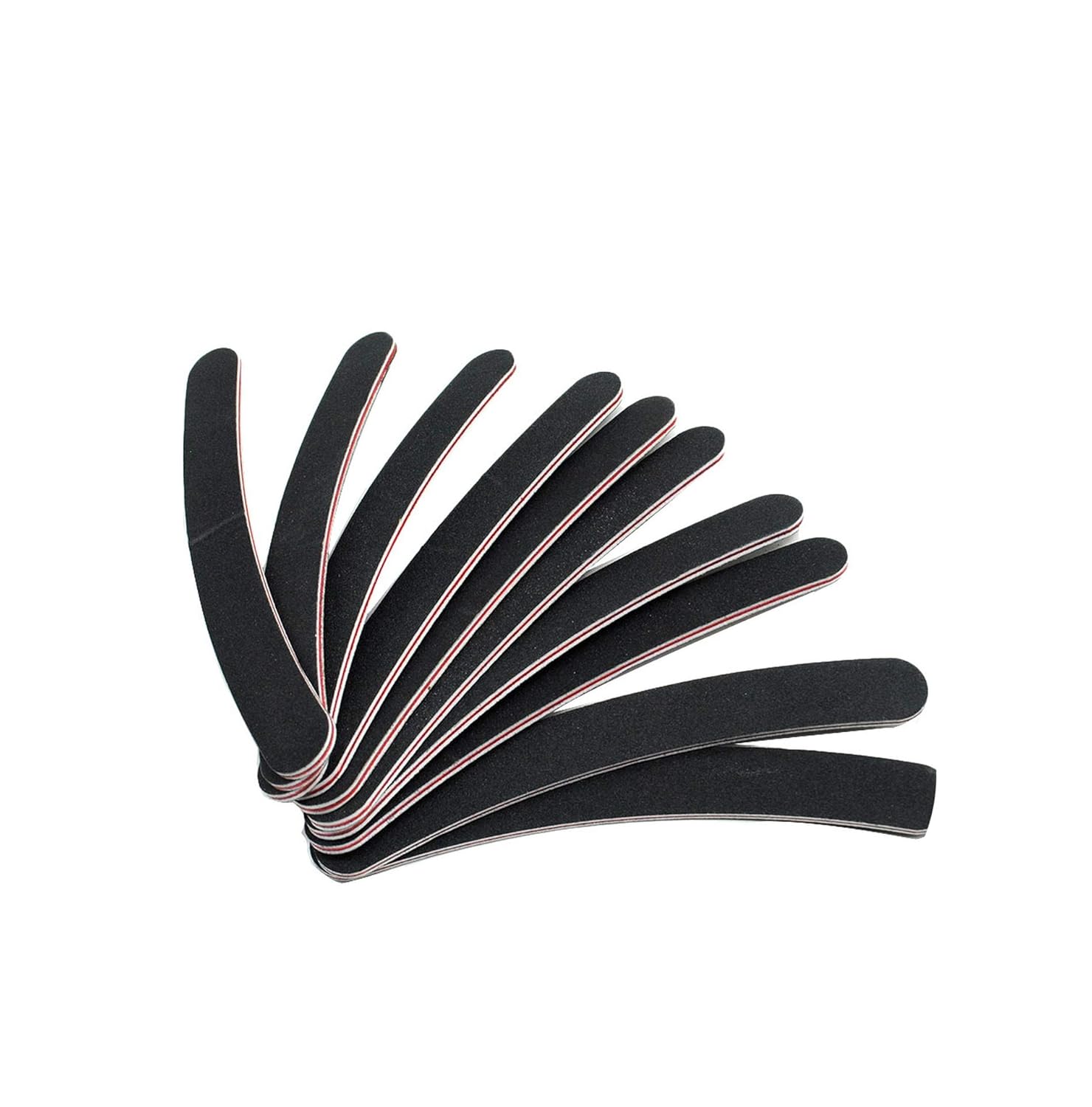 10 Pcs Nail Files Polish Tool Black Nail Art Styling Tools