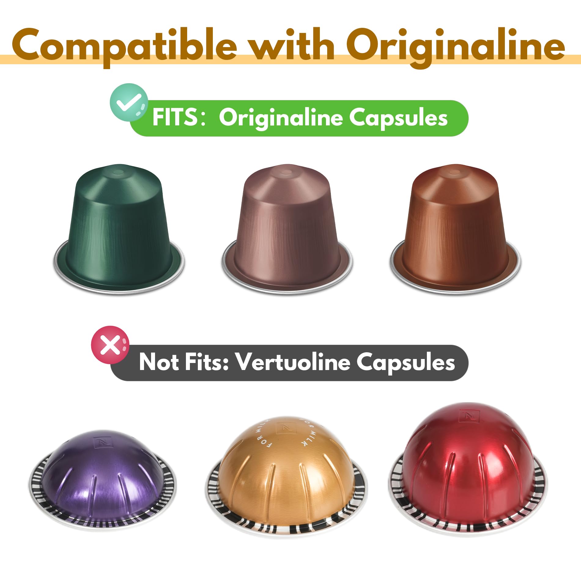 Aluminum Espresso Lids Foil Seals Reusable Pods Compatible with Nespresso Original Line Machines (120 Lids) 37mm in Diameter