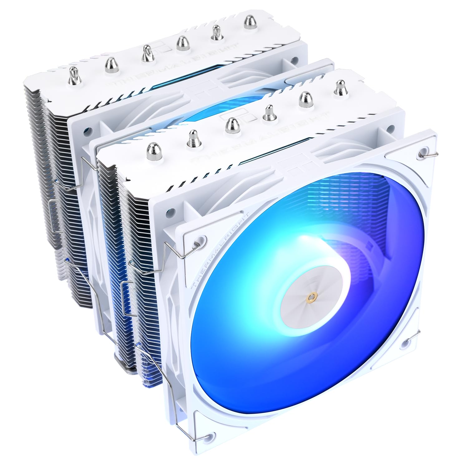 TR-Thermalright Peerless Assassin 120 SE ARGB White V3 CPU Cooler, dissipatore d'aria per CPU Twin-tower ad alte prestazioni, altezza 155 mm, raffreddamento tubi di calore 6 x 6 mm, per Intel LGA 1700