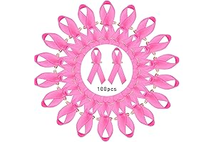 Pink Ribbon Breast Cancer Awareness Safety Pins