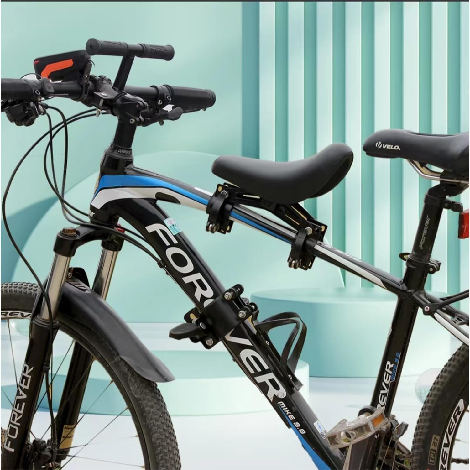 Siège de vélo de montagne pour enfant avec cadre d'accoudoir 2-5 ans
