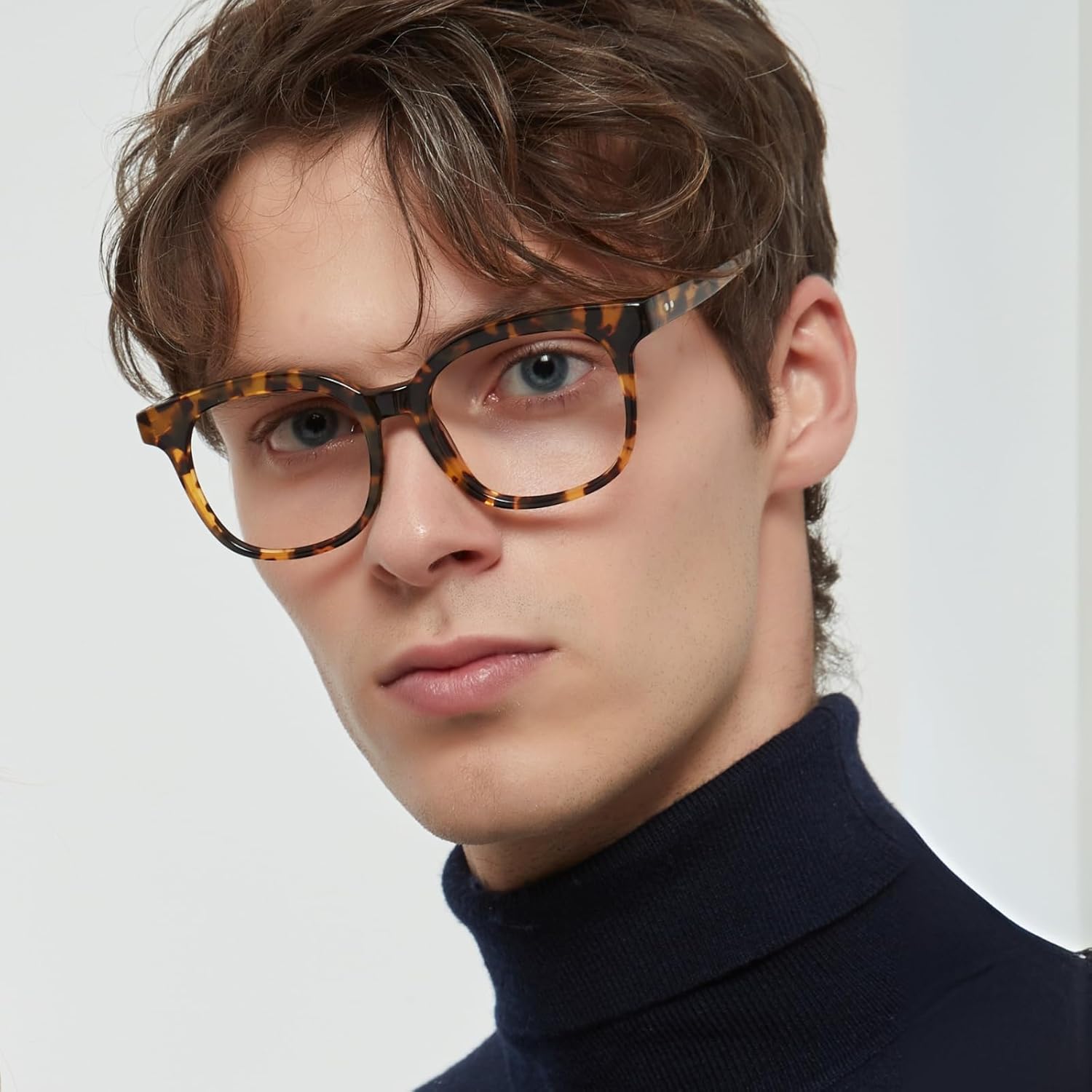 Firmoo Oversized Blue Light Blocking Reading Glasses 1.5, Tortoise Pattern Vintage Computer Readers Glasses for Women/Men