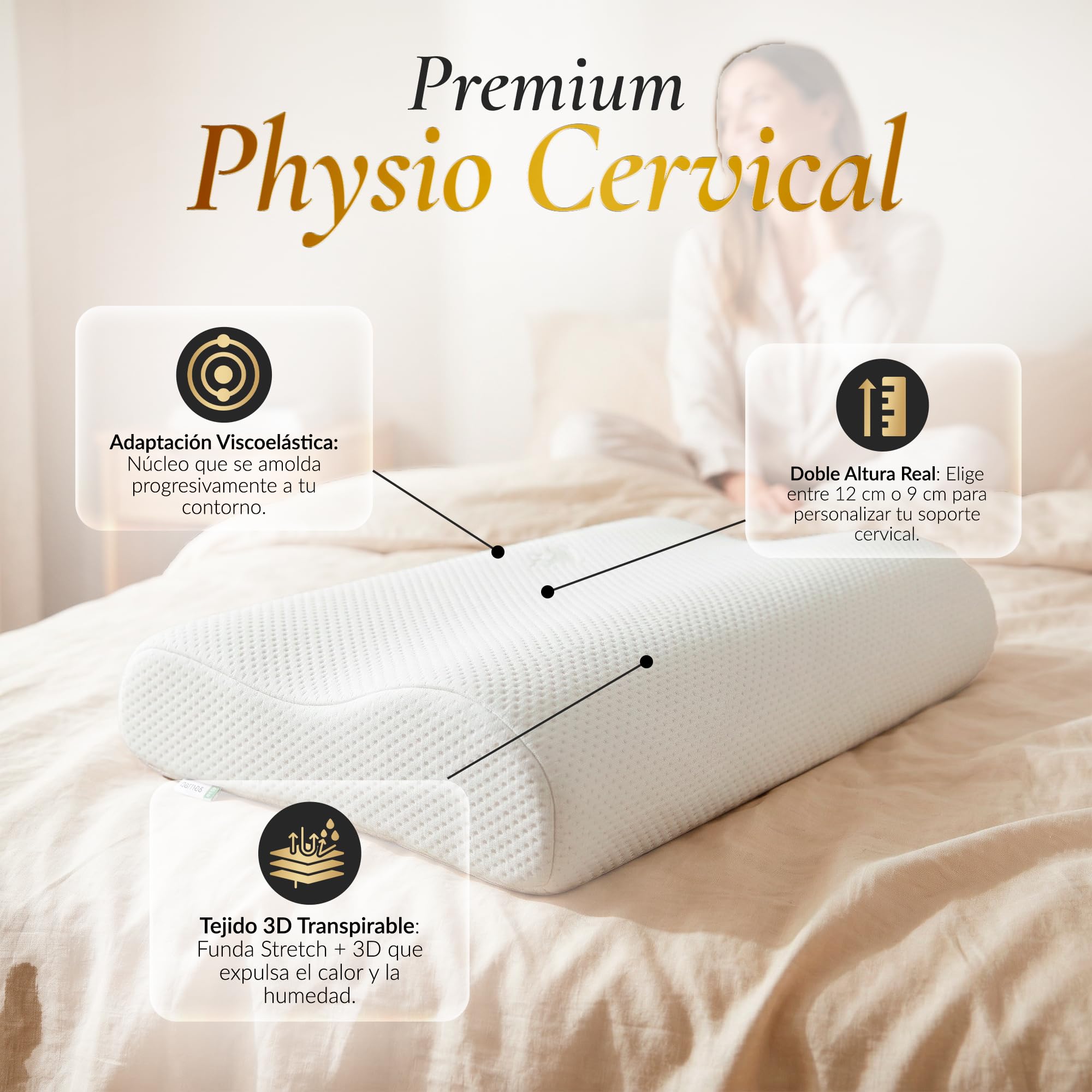 Almohada Cervical 70 cm Physio Cervical | Zona Cervical