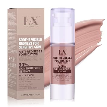 Sensitive Skin Foundation - Serum Foundation with Vitamin E, Sun protection & Deep Hydration for A Smooth & Satin Finish, Vegan & Cruelty-Free Medium-301