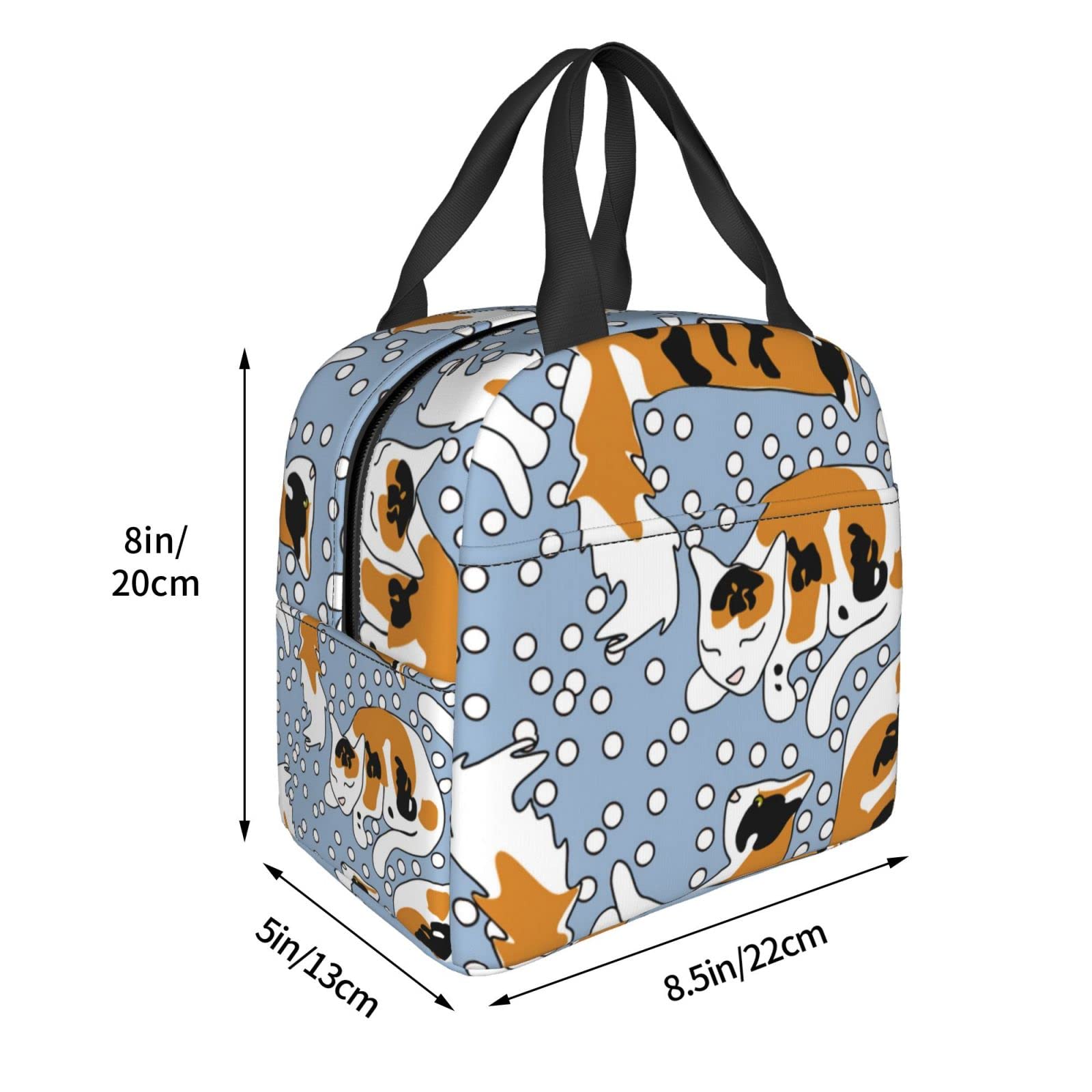 Amazon | 三毛猫 ドット 保温 保冷ランチバッグ お弁当袋 かわいい 大 
