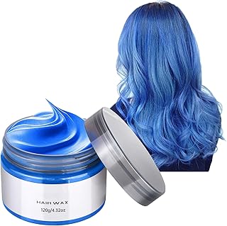 Temporary Hair Color Chalk for Kids, Blue Hair Dye, Hair Wax Color for girls age 4 5 6 7 8 9 10-12 Birthday Party Cosplay DIY Independence Day Halloween Christmas