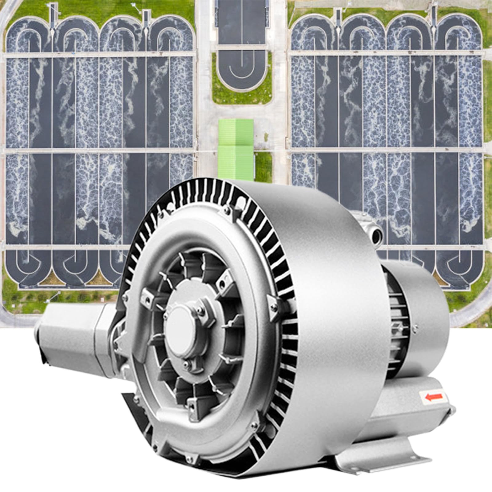 Sprężarka Regeneracyjna 700/850/1300W, 220/380V Jednofazowa/Trójfazowa, Wirowa Sprężarka Pierścieniowa Przemysłowa Pompa Próżniowa do Stawu Rybnego A700W