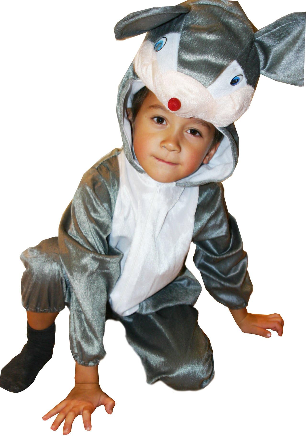 Mouse Costume for Kids - Fancy Dress Animal Onesie for Boys and Girls - Children Cosplay Dress UpCostumes for Large 5-7 Years (122 cm)