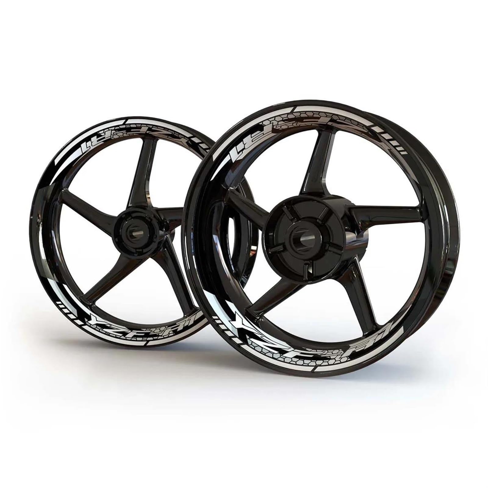 Motorcycle Wheel Stickers Sports Edge Stripe Reflective Film for Yamaha YZFR1 YZF-R1 Motorbike(Color7)