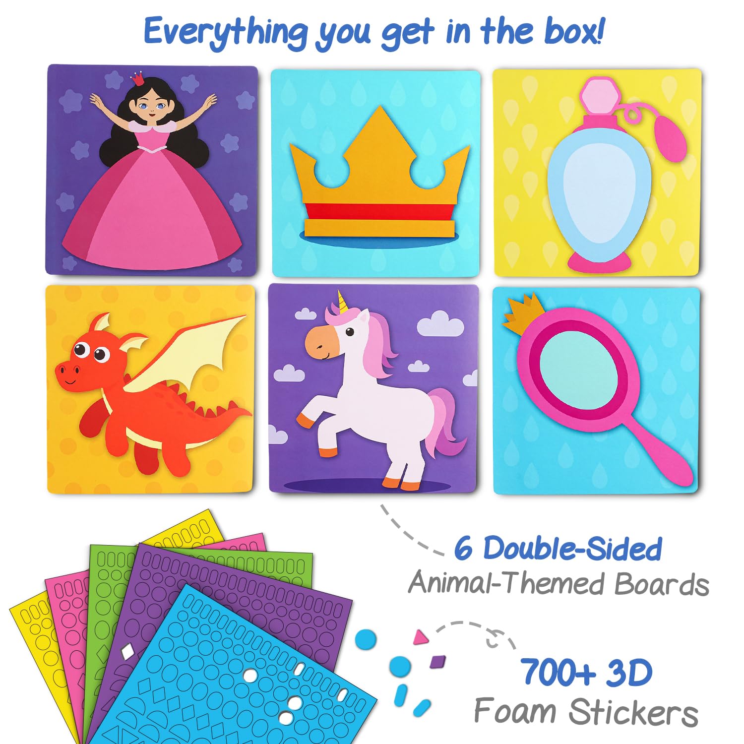 Intelliskills Premium Foam Craft Kit for Kids,DIY Felt Craft Kits Set for Fun & Creativity,Art & Craft Kit for Boys & Girls,Preschool Educational DIY Activity for 3-6 Years,BIS Certified,Birthday Gift (Princess) - Image 3 thumbnail