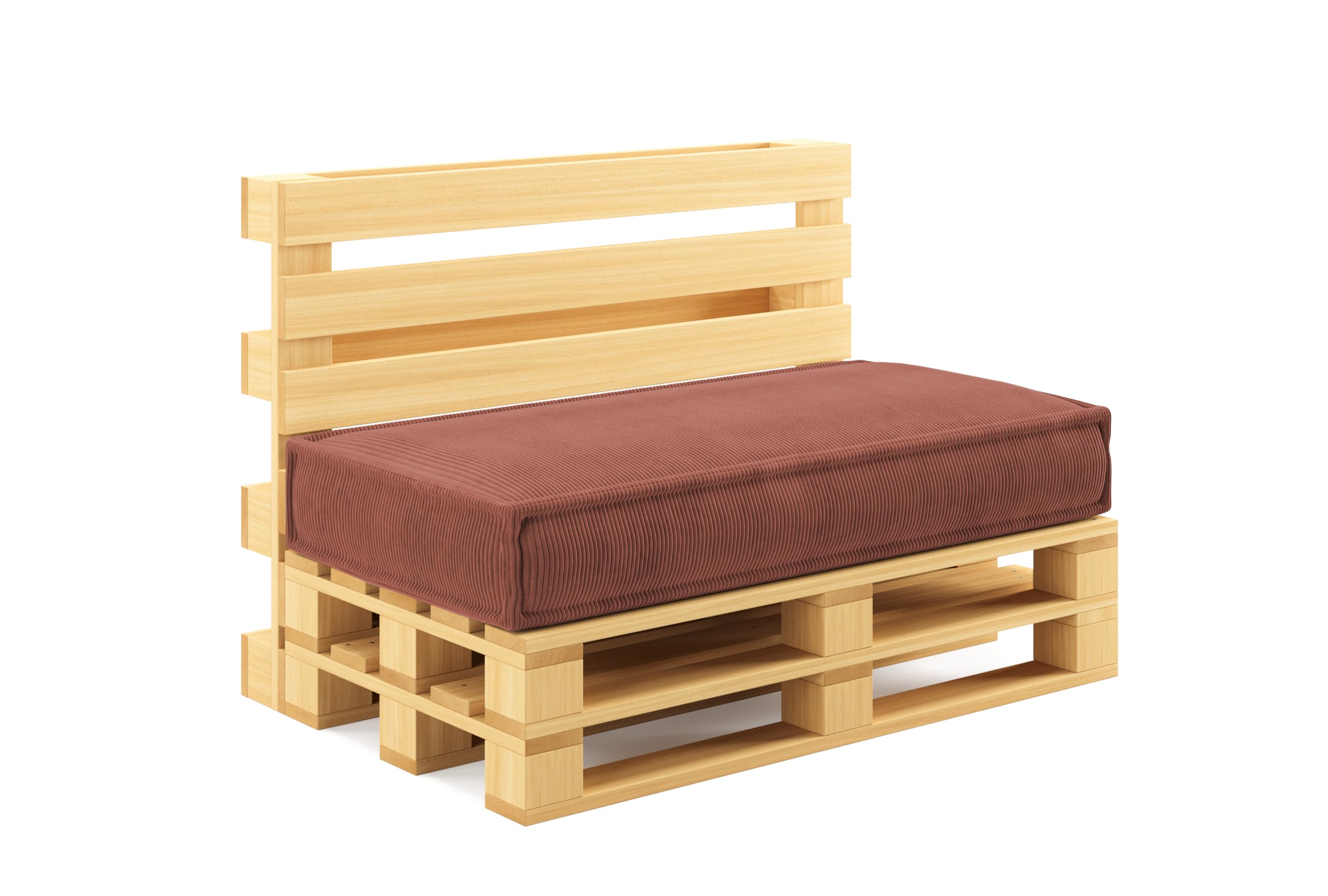 Chilly Pilley Tuinkussen Waterdicht Palletkussen Binnen Buiten Wasbaar Afneembaar Zitkussen Rugkussen (Zitkussen 120x80x15, Beige