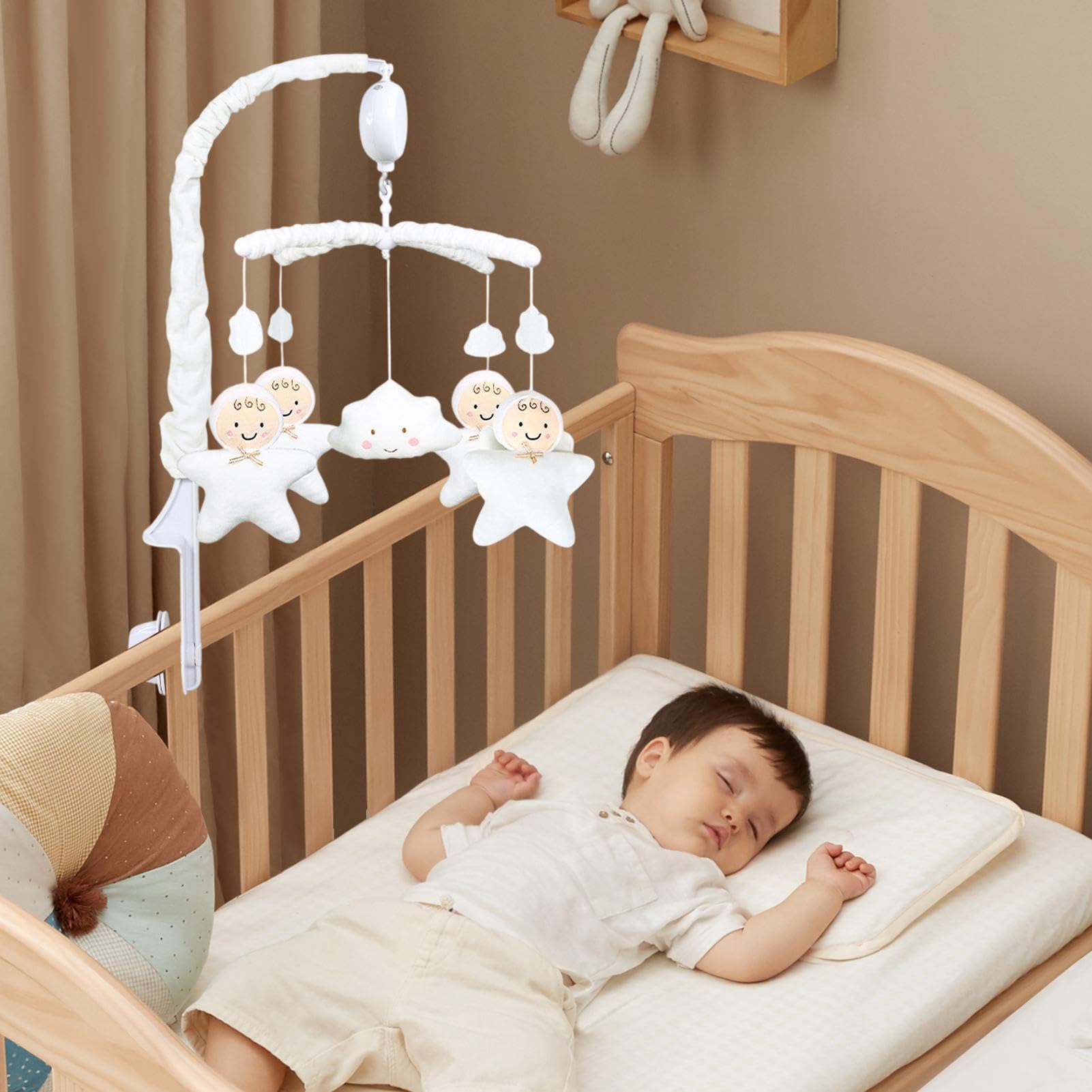 Musical Crib Mobile, Nursery Mobile para cuna Cuna de guardería de la de | Juguete móvil de alto contraste, decoración de viveros de animales, para la habitación del bebé